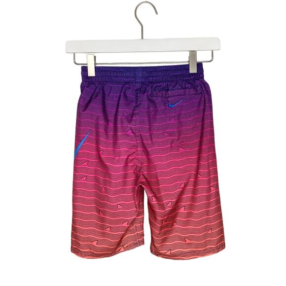 Nike Orange Pink Purple Shark Stripe Breaker Volley Swim Trunks Medium - Picture 4 of 7